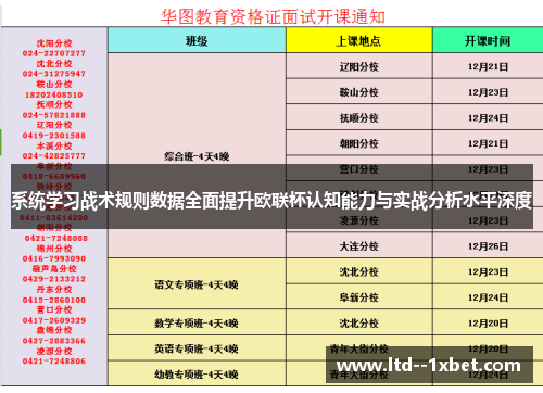 系统学习战术规则数据全面提升欧联杯认知能力与实战分析水平深度